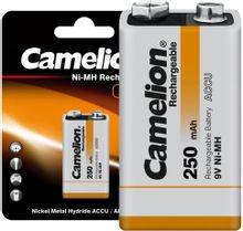 Изображение товара 9V Аккумуляторная батарейка CAMELION NH-9V250BP1,  1 шт. 250мAч