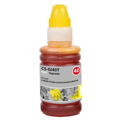 Чернила Cactus CS-GI40Y GI-40, для Canon, 70мл, желтый