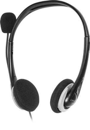 Гарнитура Creative HS-330,  для компьютера, накладные,  проводные, черный  / серый [51ef0290aa001]