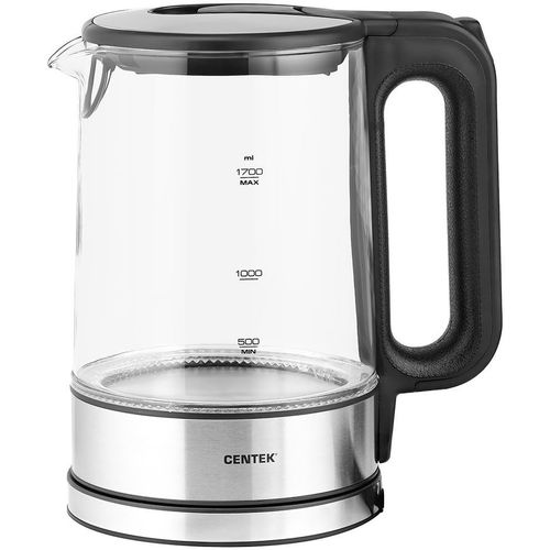 Чайник электрический CENTEK CT-0032, 1.7л, стекло/металл/пластик