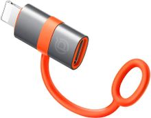 Изображение товара Адаптер PERO AD18,  Lightning (m) -  USB Type-C (f),  серый [prad18]