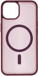 Чехол (клип-кейс) ZIBELINO Matte Shield, для Apple iPhone 14, противоударный, бургунди