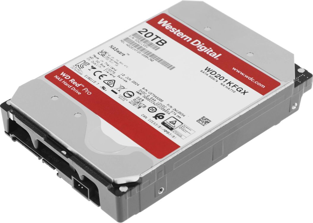 Жесткий диск WD Red Pro WD201KFGX, 20ТБ, HDD, SATA III, 3.5