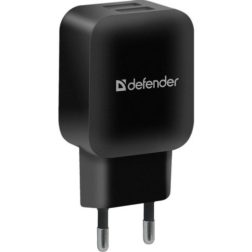 Сетевое зарядное устройство Defender EPA-13, 2xUSB-A, 10.5Вт, 2.1A, черный [83840]