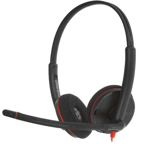 Гарнитура POLY Blackwire 3220, для компьютера, накладные, проводные, черный [8x228a6]