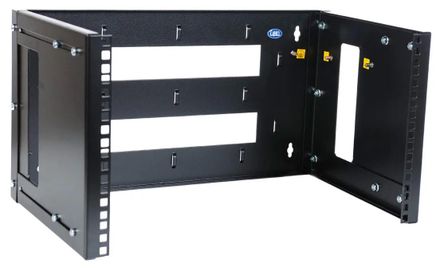 Кронштейн телеком. ЦМО (КНО-М-6U-9005) 6U 19" 450мм нагр.:30кг черный (упак.:1шт)