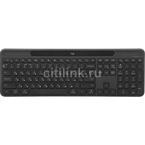 Клавиатура Logitech Signature Slim Solar+ K980, беспроводная, Bluetooth, мембранная, графитовый [920-013768]