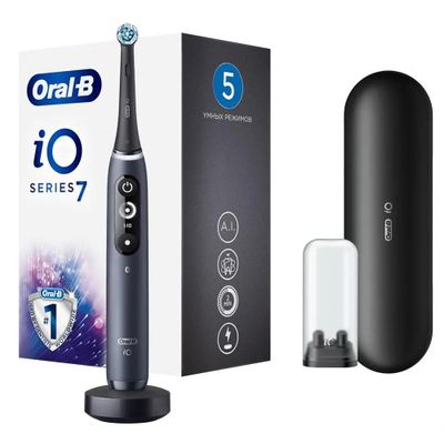 Электрическая зубная щетка Oral-B iO Series 7 Onyx, насадки для