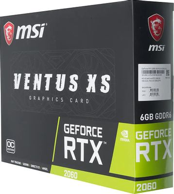 MSI NVIDIA GeForce RTX 2060 RTX 2060 VENTUS XS 6G OC 6 GDDR6 OC Ret 1121517