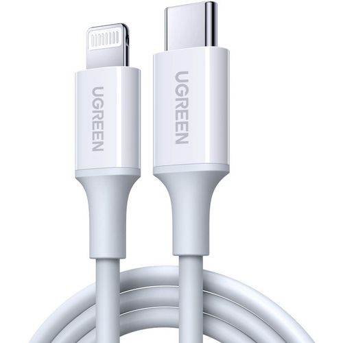 Кабель UGREEN US171, Lightning (m) - USB Type-C (m), 2м, MFI, 3A, белый [60749]