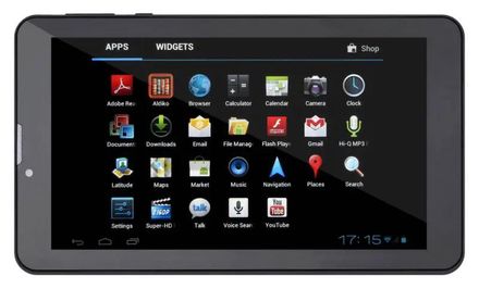 7" Планшет iRU M726G 1/8 GB MTK8312 3G, 1024 x 600, Android 4.4, черный [945195]