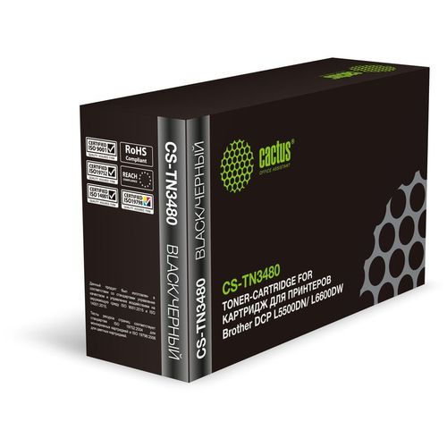 Картридж Cactus CS-TN3480, TN-3480, черный / CS-TN3480