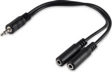 Изображение товара Адаптер аудио Buro BU-2XJACK-JACK,  2xJack 3.5 (f) -  Jack 3.5 (m),  0.2м, черный