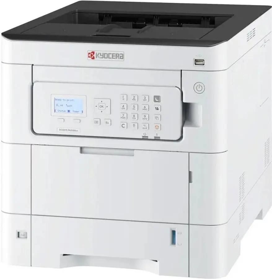 Принтер лазерный Kyocera Ecosys PA3500cx цветная печать, A4, цвет белый  [1102yj3nl0] – купить в Ситилинк | 2004418