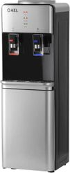 Кулер AEL LD-40c, напольный, электронный, push - кран, серебристый/черный