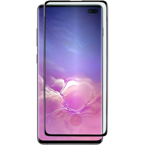 Защитное стекло для экрана ZIBELINO для Samsung S10 Plus антиблик, 3D, 1 шт, черный [ztg-3d-sam-s10-pls-hol-blk]