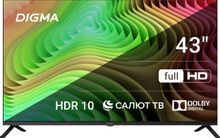 43" Телевизор Digma DM-LED43SBB36, FULL HD, черный, СМАРТ ТВ, Салют ТВ ...