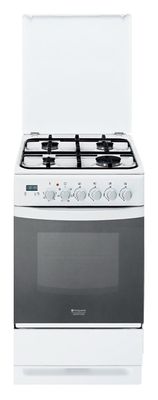 Газовая плита Hotpoint-Ariston C34S M57(W), электрическая духовка ...