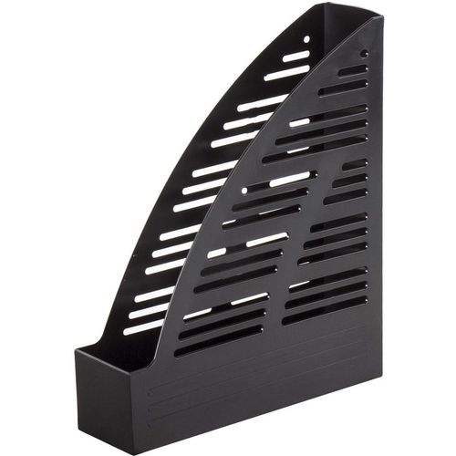 Лоток вертикальный BRAUBERG Standard, для бумаг, 245x70x295, полистирол, черный [237220]