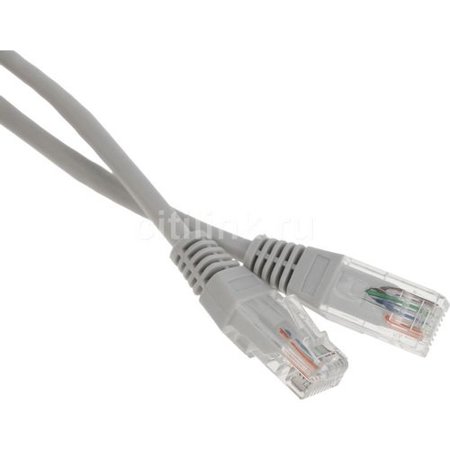 Патч-корд LanMaster вилка RJ-45, вилка RJ-45, кат.5E, ПВХ, 1м, серый [twt-45-45-1.0-gy]