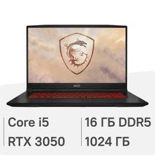Изображение товара Игровой ноутбук MSI Katana 17 B13UCR-1612XRU 17.3 IPS 16ГБ 1ТБ RTX 3050 FreeDOS