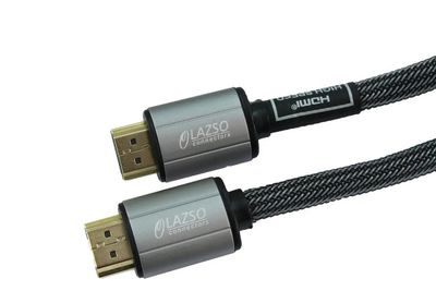 Кабель аудио-видео  LAZSO WH-111-B,  HDMI (m)  -  HDMI (m) ,  ver 2.0,  1м, GOLD,  черный [wh-111(1m)-b]