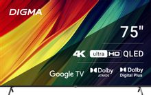 Изображение товара 75-дюймовый смарт телевизор Digma DM-LED75UQB31 QLED 4K HDR Google TV