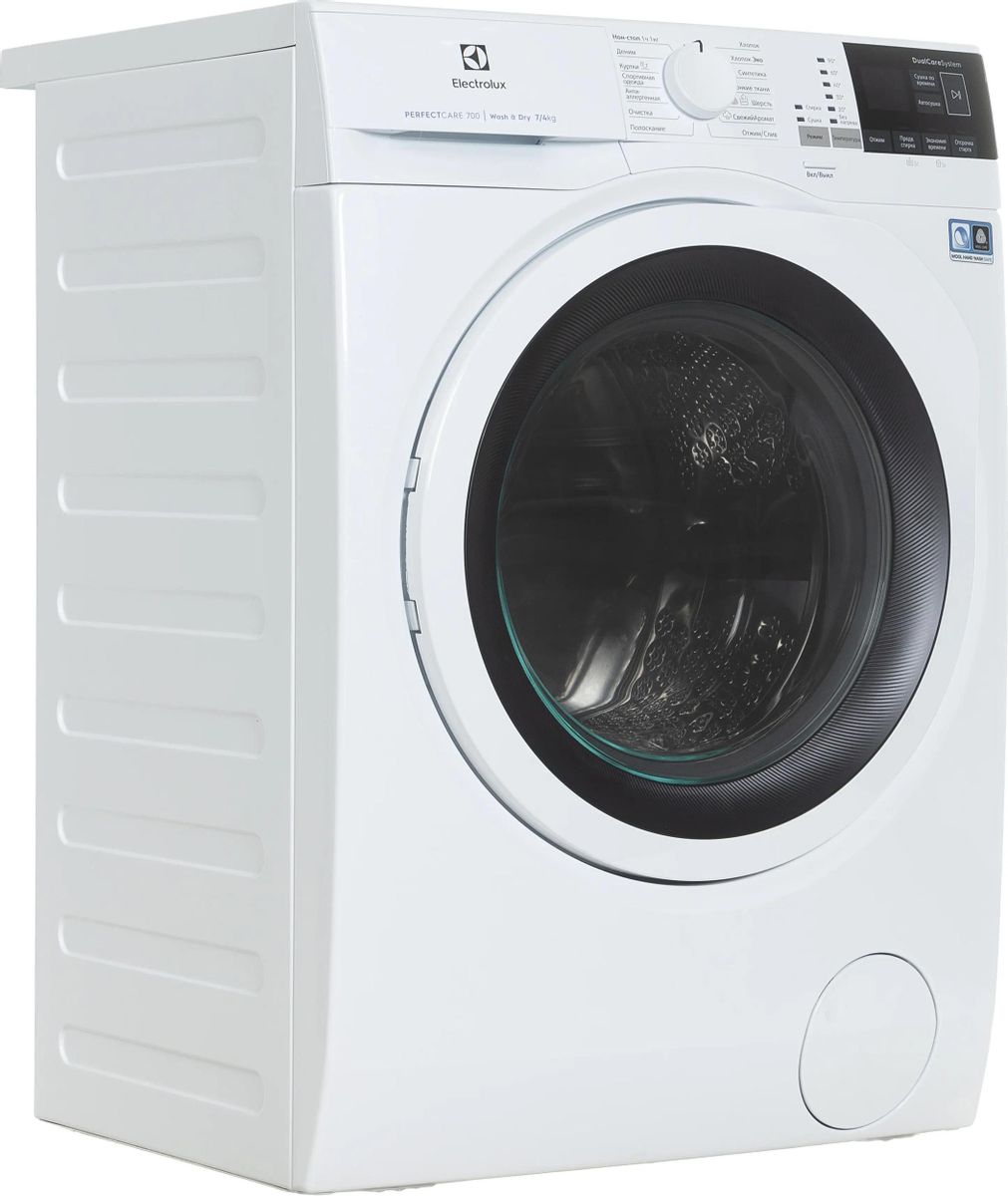 Стиральная машина Electrolux PerfectCare 700 EW7WR447W, с фронтальной  загрузкой, с паром, 7кг, 1400об/мин, с сушкой, инверторная – купить в  Ситилинк | 1081574