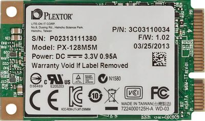 SSD накопитель Plextor PX-128M5M 128ГБ, mSATA, SATA III