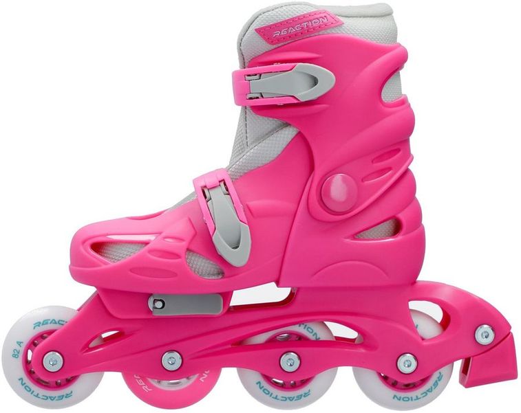 Роликовые коньки REACTION Rock, для девочек, размер 28-31, колеса 64мм, ABEC 1, розовый [107220-80]