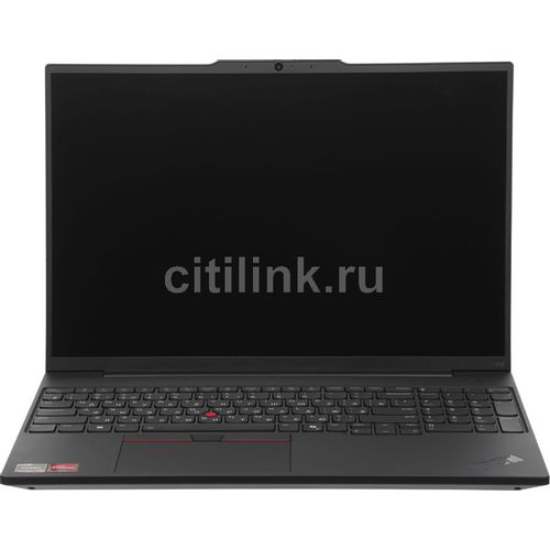Ноутбук Lenovo ThinkPad E16 G2, 16", 2025, IPS, AMD Ryzen 7 7735U 2.7ГГц, 8-ядерный, 16ГБ DDR5, 512ГБ SSD, AMD Radeon 680M, без операционной системы, черный [21m6s1f000]