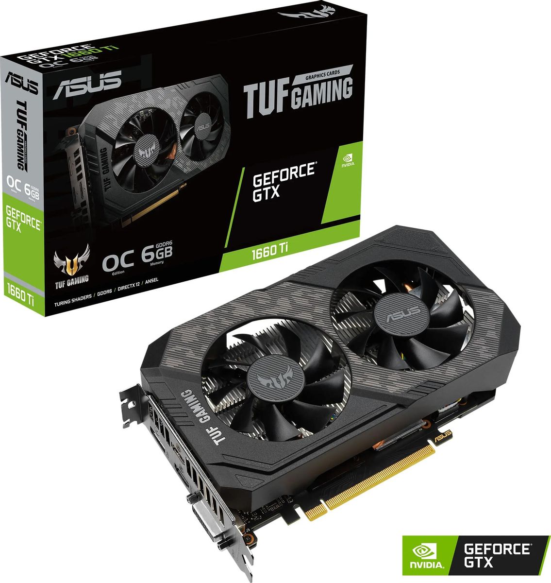 Видеокарта ASUS NVIDIA GeForce GTX 1660TI TUF-GTX1660TI-O6G-EVO-GAMING 6ГБ  GDDR6, OC, Ret – купить в Ситилинк | 1598505