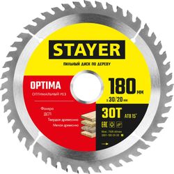 Пильный диск Stayer 3681-180-30-30_z01, 180мм, по дереву