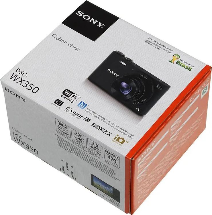 Цифровой компактный фотоаппарат Sony Cyber-shot DSC-WX350, черный