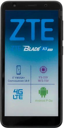 Смартфон ZTE Blade A3 16Gb, черный