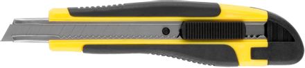 Нож FIT 10212, 9мм, 1шт, желтый/черный
