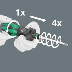 Набор отверток WERA Kraftform Kompakt Turbo Imperial 1, 19 предметов