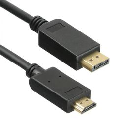 Кабель-переходник аудио-видео Buro v. 1.2, DisplayPort (m) - HDMI (m), ver 1.2, ver 2.0, 5м