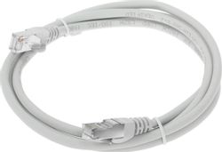 Патч-корд LanMaster вилка RJ-45, вилка RJ-45, кат.5E, LSZH, 1.5м, серый