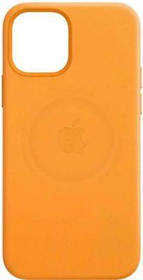Чехол (клип-кейс) Apple Leather Case with MagSafe, для Apple iPhone 12 mini, противоударный, золотой апельсин [mhk63ze/a]