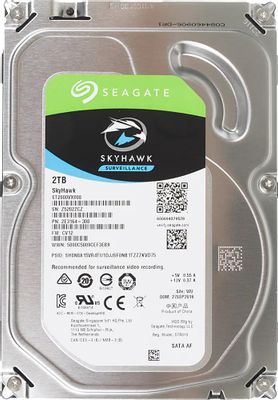Жесткий диск Seagate Skyhawk ST2000VX008,  2ТБ,  HDD,  SATA III,  3.5"