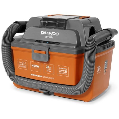 Строительный пылесос Daewoo DAVC 1621Li SET, аккумуляторный, оранжевый