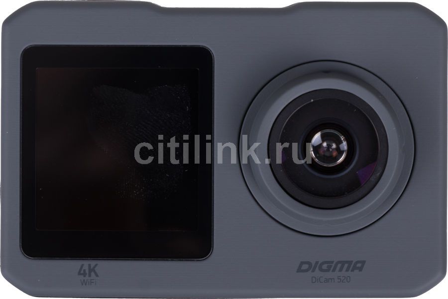 Экшн-камера Digma DiCam 520 4K,  WiFi,  серый [dc520]