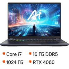 Изображение товара Ноутбук геймерский Gigabyte Aorus 16X 16 2024 IPS i7 RTX 4060 16ГБ SSD