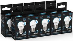 Упаковка ламп LED GAUSS E27, шар, 7Вт, 10 шт.