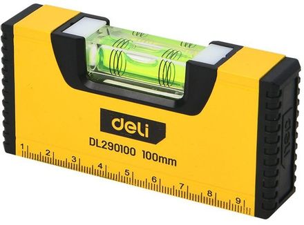 Уровень пузырьковый Deli DL290100 9см, магнитный, глазков: 1шт