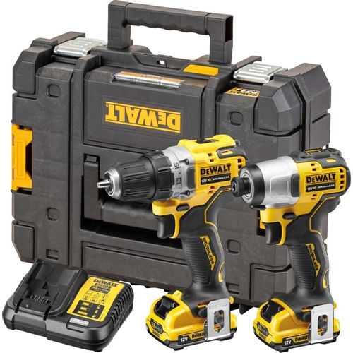 Набор электроинструмента DeWALT DCK2110L2T-QW: дрель-шуруповерт DCD701, шуруповерт DCF801, (2 инстр. в компл.)