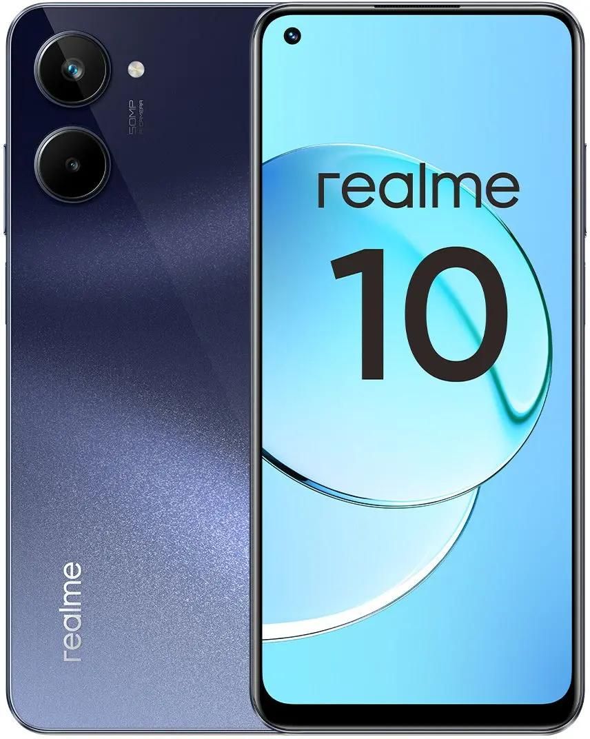 Характеристики Смартфон REALME 10 4G 8/128Gb, RMX3630, черный (1869929)  смотреть в СИТИЛИНК