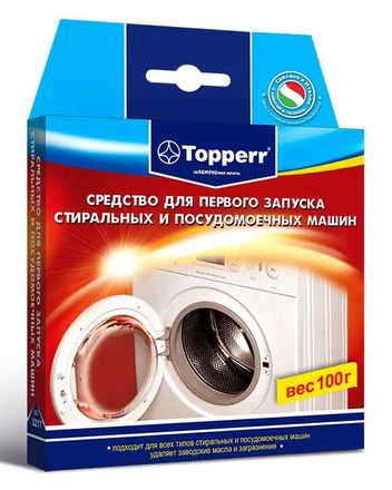 Средство для первого запуска TOPPERR 3217, для посудомоечных и стиральных машин, 100грамм