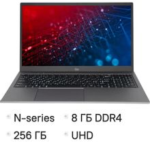 Изображение товара Ноутбук iRU Planio 15INP 15.6 IPS Intel N100 8ГБ SSD Windows 11 Pro серый